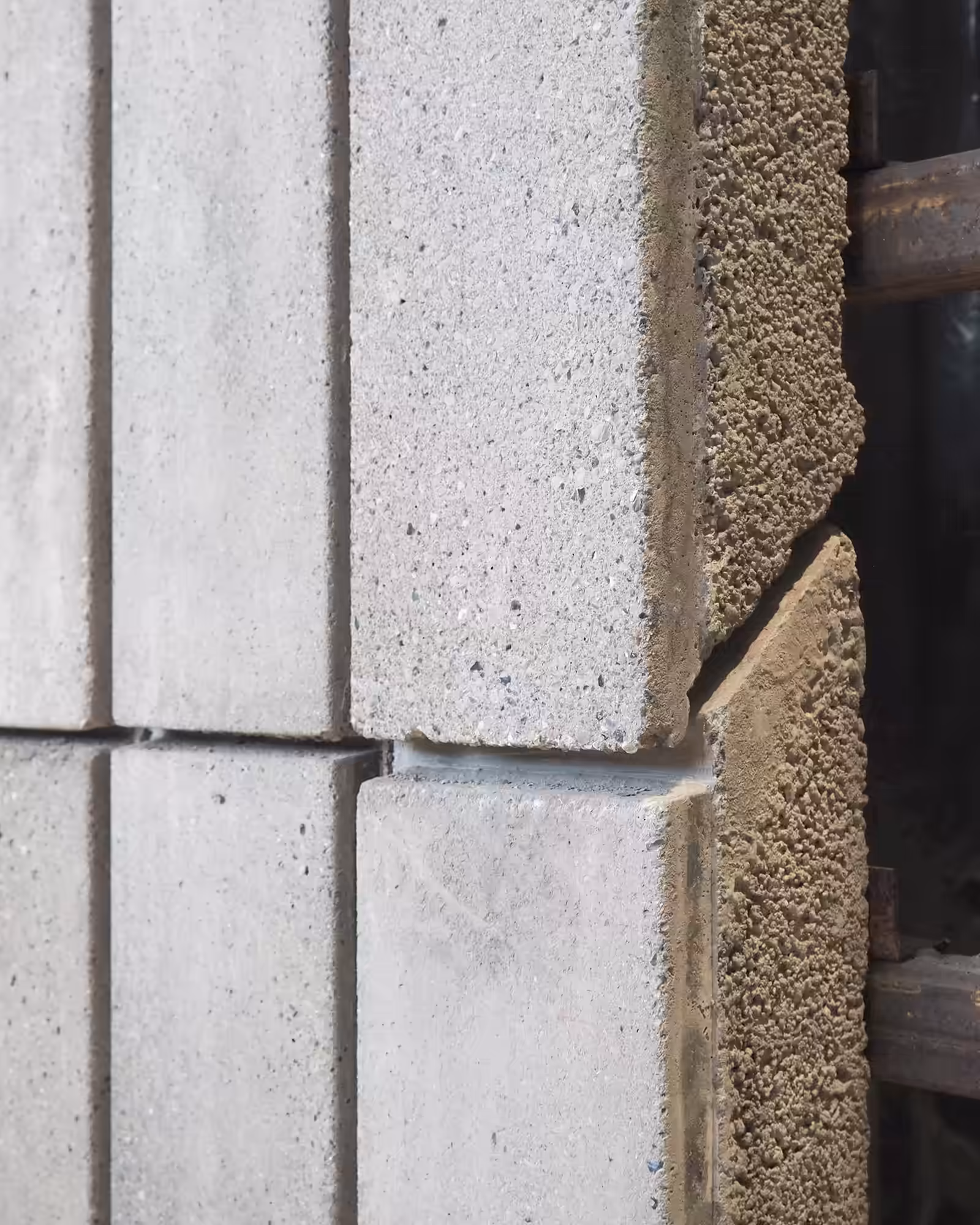 1:1 mockup af gamle facadeelementer fra Bellahøjhusene