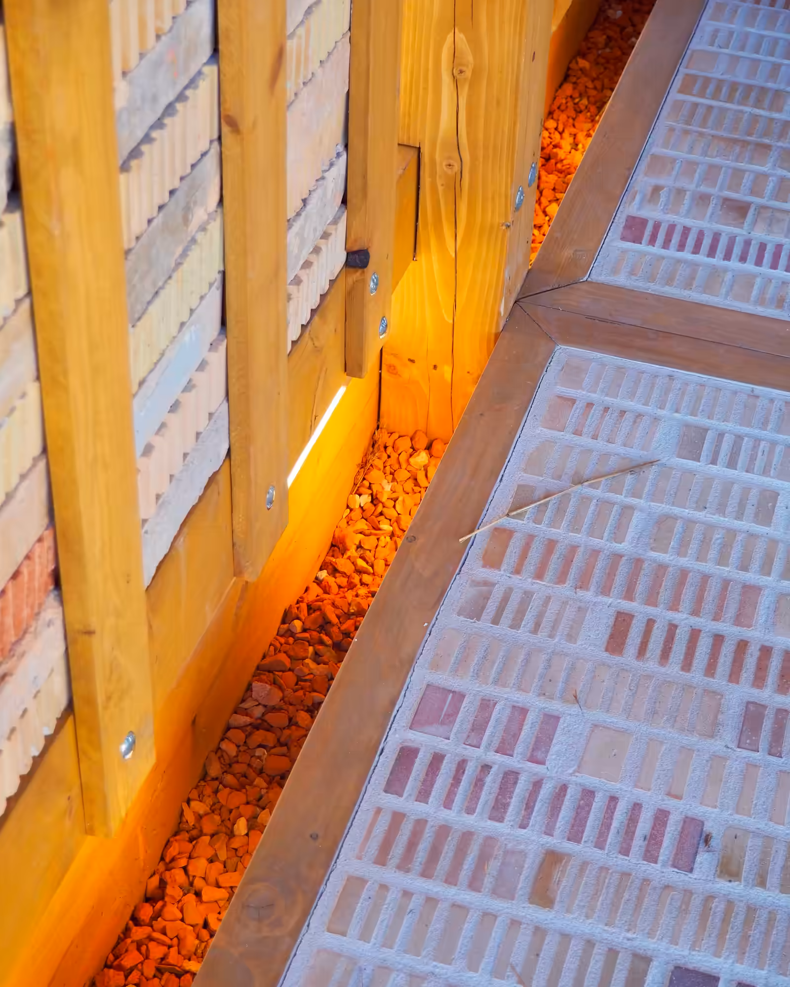 Close up af pavillonens gulv