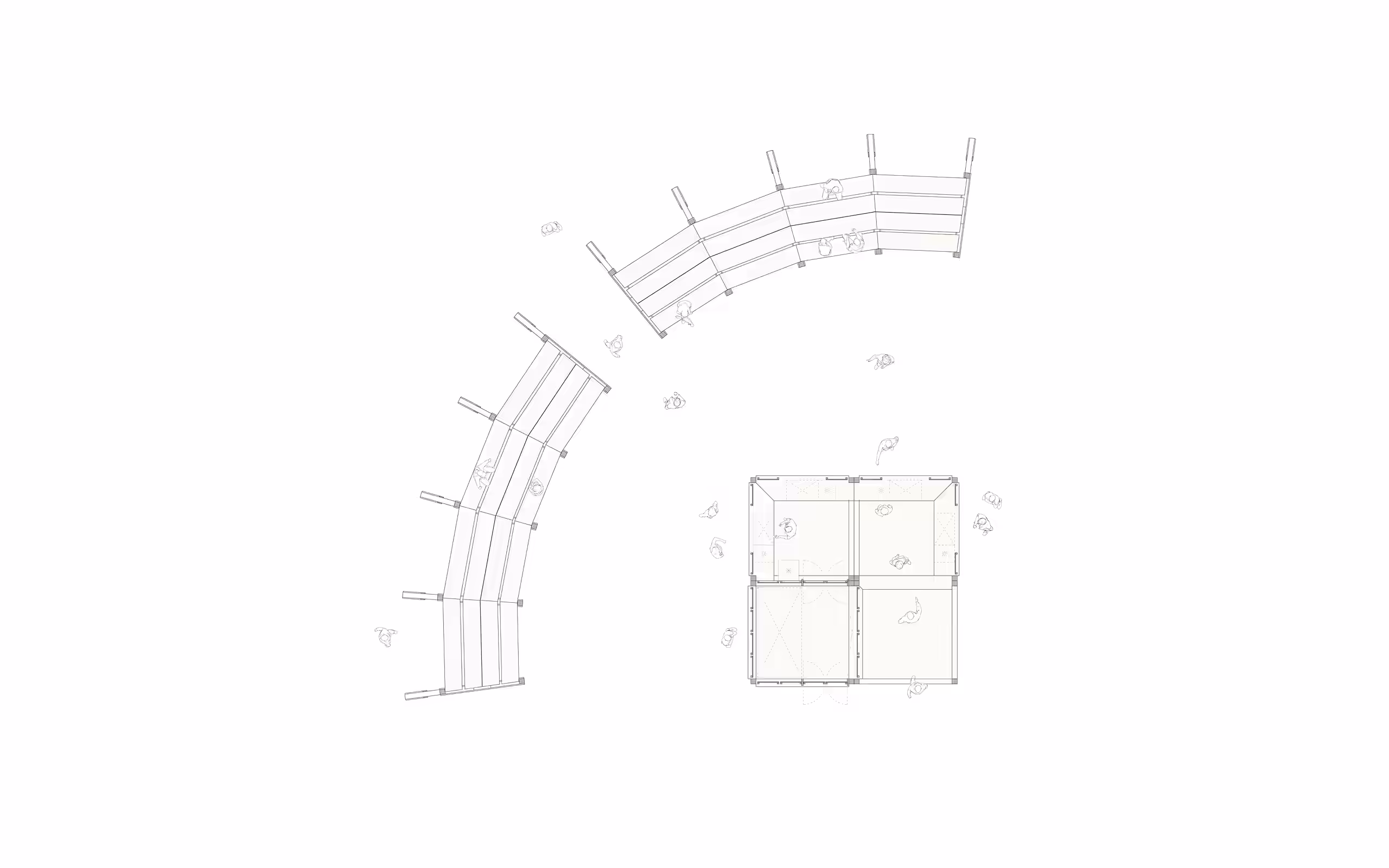 Plantegning af bar og siddeområde